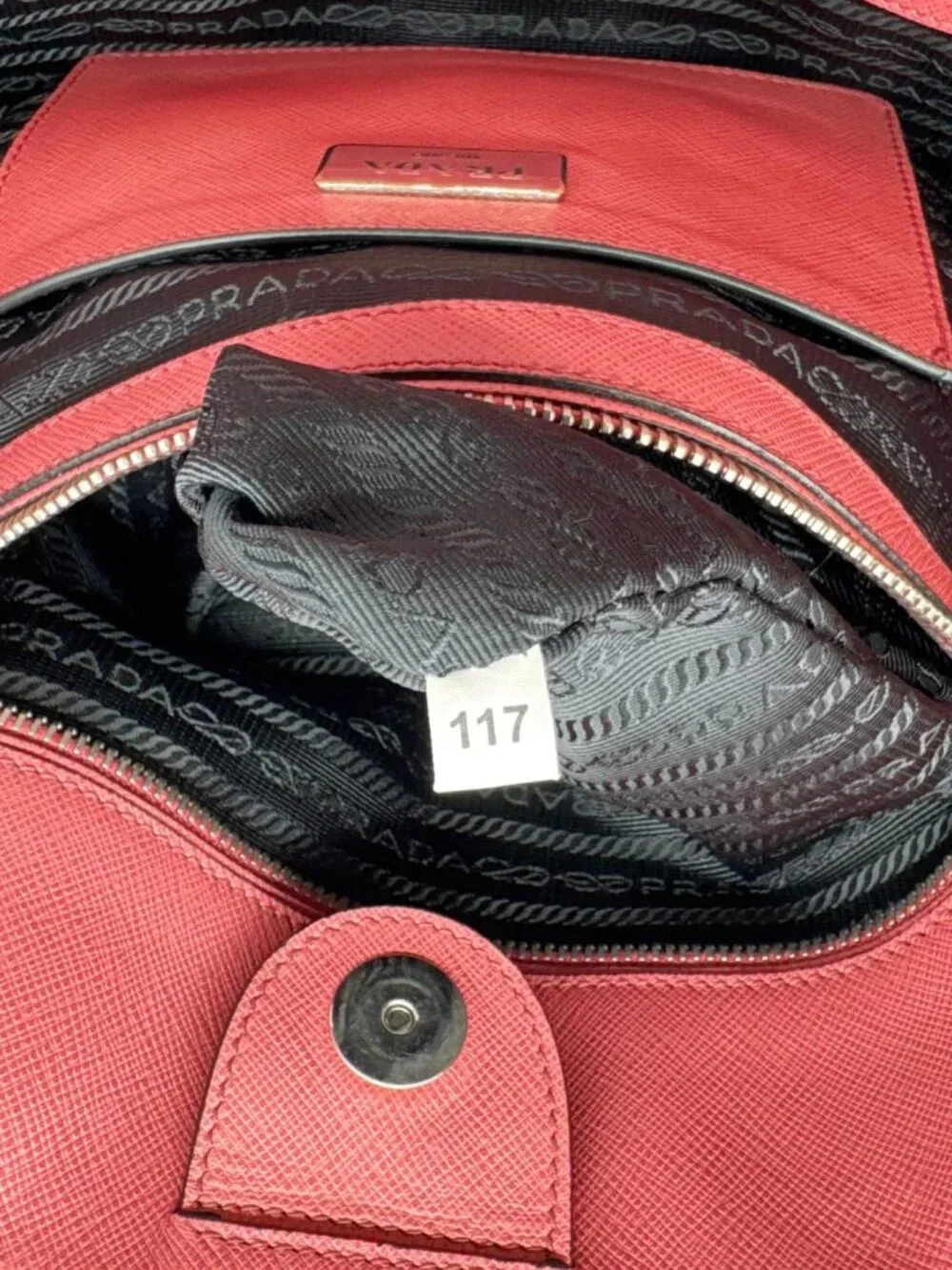 Prada  Soft Saffiano Leather Tote Bag Pink